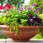 Container plantings can be started any time of the year and many of the plants will continue blooming or have beautiful foliage all winter in Michigan when taken indoors before frost.